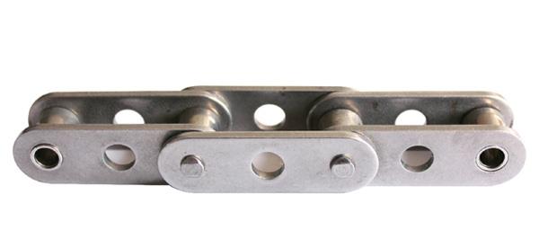 Holes in stainless steel double pitch chain