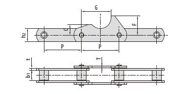 Conveyor chains with attachments-1