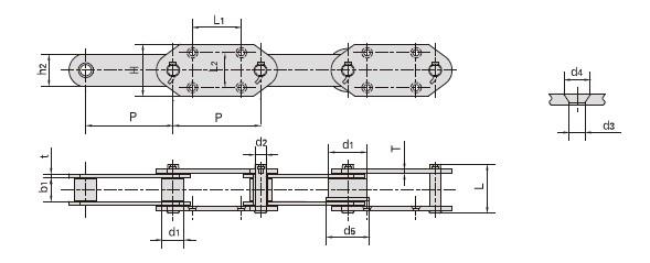 Conveyor chains for elevator