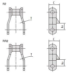 Welded-steel-type mill chains with attachments-2