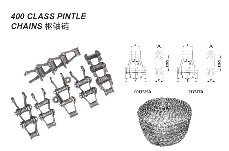 400 Class Stainless Steel Pintle Chains