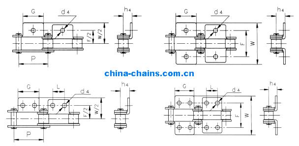 Double Pitch Conveyor Chain Attachments