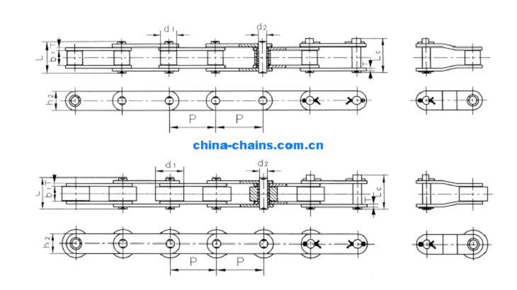 Double Pitch Stainless Steel Conveyor Chains