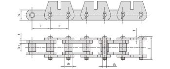 Conveyor Chain With Attachments P78.11F10 P101.6F28 P152F18 P152F24 P152F248 P100F49 P100F54