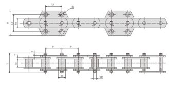 Conveyor Chains For Elevator P100F112.04 P100F107.04 P101.6F92 P152F119 P152F120 P152F126 P200F64 P200F65 P200F63 P250F42 P250F43 P300F9