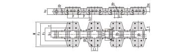 Conveyor Chains For Elevator P315F12 P500F4 P152F172 P152F193K2 P152F201K4
