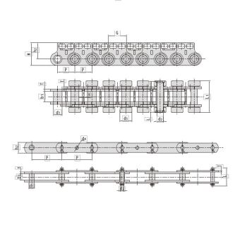 Conveyor Chains For Fibreboard Equipment P40 P100F270GK P100F178