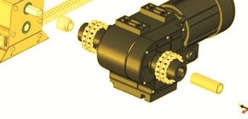 MOTOR WORM GEARBOXES GW10 WITH CHAIN COUPLING FOR GREENHOUSE