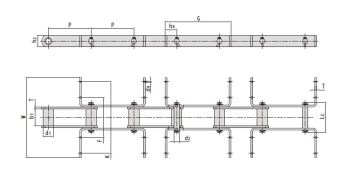 Scraper Conveyor Chains PR150F4 P150F147