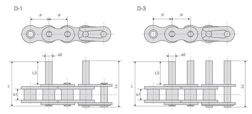 Stainless steel short pitch conveyor chain with extended pin-1