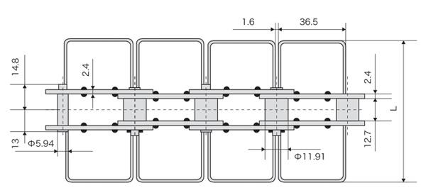 Stainless steel table top plate chain