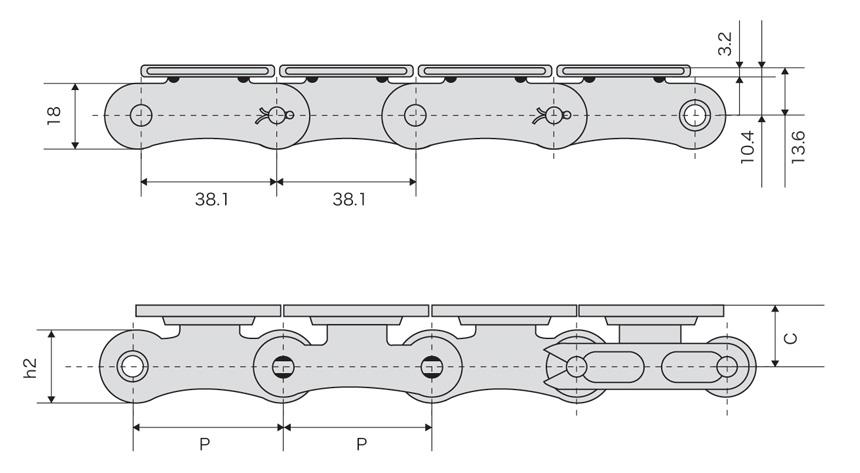 Stainless steel table top plate chain-1