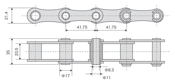 Stainless steel hollow pin chains-1