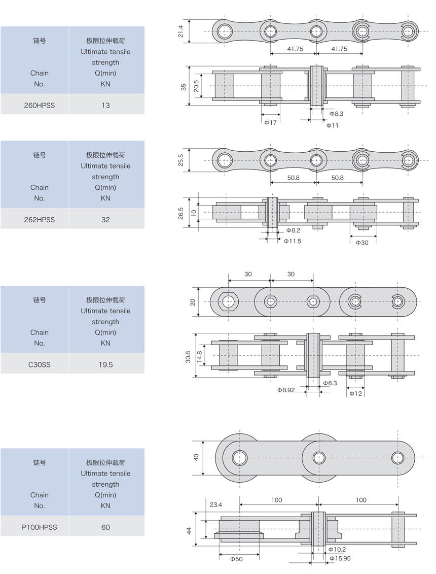 Stainless steel hollow pin chains-2