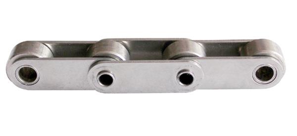 Stainless steel double pitch hollow pin chains