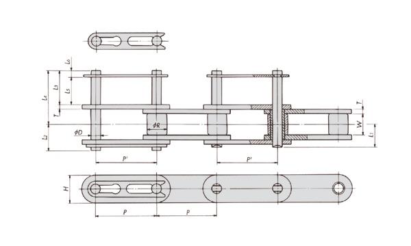 Stainless steel conveyor chain