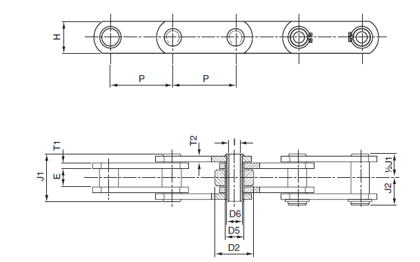 Palm Oil Chain BS Conveyor Chain Hollow Pin