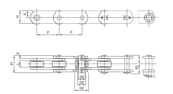 Conveyor Chain MT ME series Deep Link ME 450 ME 630 ME 900