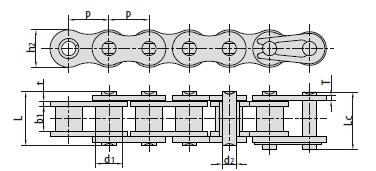 Non-standard Heavy duty series roller chains