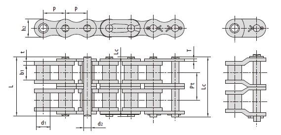 Short Pitch Duplex roller chains