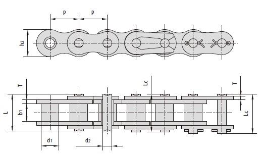 Heavy Duty Series Simplex roller chains