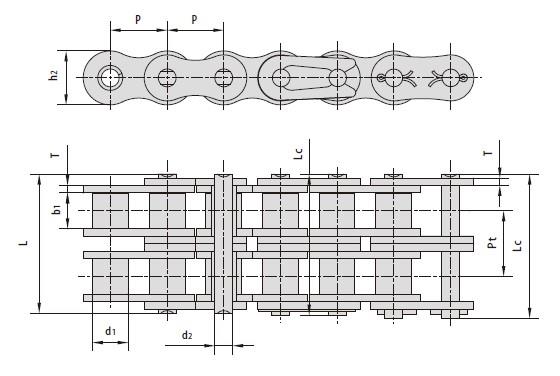 Heavy Duty Series Duplex roller chains