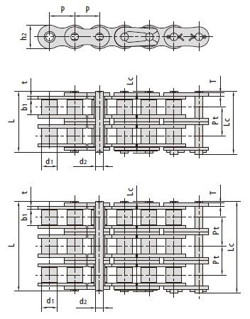 Escalator drive chains