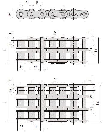 Escalator drive chains