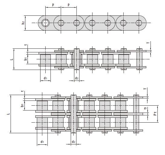 Timing roller chains for automobile engine