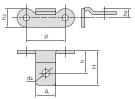 Double pitch conveyor chain attachments-1