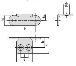 Double pitch conveyor chain attachments-2