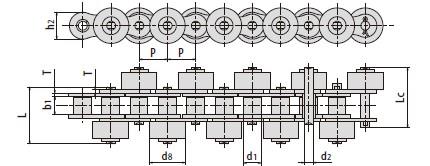 Conveyor chains with outboard rollers-1