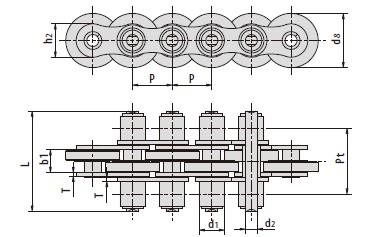 Conveyor chains with special rollers-1