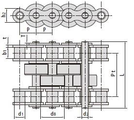 Conveyor chains with special rollers-2