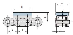 Roller chains with vulcanised elastomer profiles-1