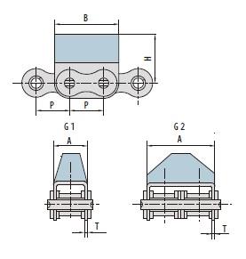 Roller chains with vulcanised elastomer profiles-1