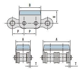 Roller chains with vulcanised elastomer profiles-2