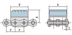 Roller chains with vulcanised elastomer profiles-3