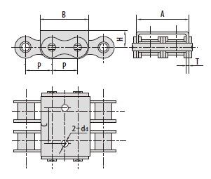 Roller chains with U type attachments-2