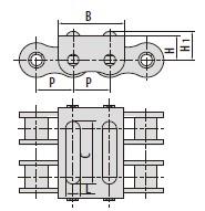 Roller chains with U type attachments-2