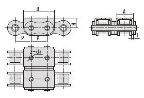 Roller chains with U type attachments-3