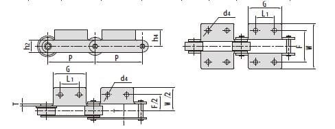 Conveyor chains with attachments-2