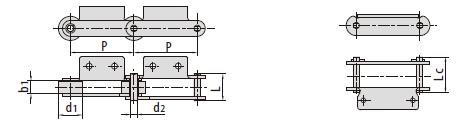 Conveyor chains with attachments