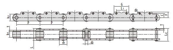 Conveyor chains with attachments-2