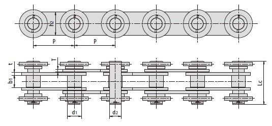 Conveyor chains with attachments-1