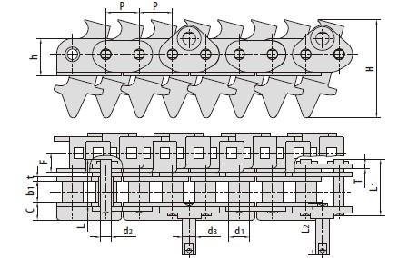 Conveyor chains for metal decorating system-1