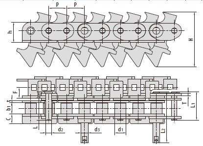 Conveyor chains for metal decorating system-2