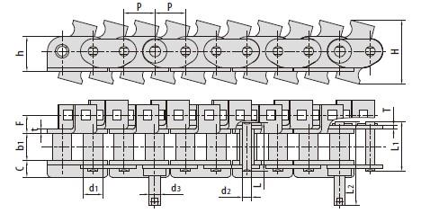 Conveyor chains for metal decorating system-1