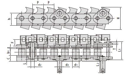 Conveyor chains for metal decorating system-2