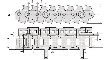 Conveyor chains for metal decorating system-1